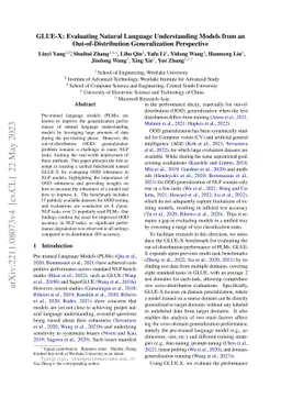 GLUE-X: Evaluating Natural Language Understanding Models from an
  Out-of-distribution Generalization Perspective