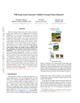 Will Large-scale Generative Models Corrupt Future Datasets?