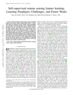 Self-supervised remote sensing feature learning: Learning Paradigms,
  Challenges, and Future Works