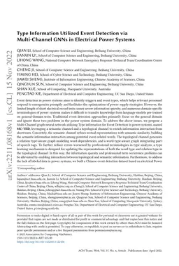 Type Information Utilized Event Detection via Multi-Channel GNNs in
  Electrical Power Systems