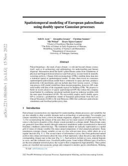 Spatiotemporal modeling of European paleoclimate using doubly sparse
  Gaussian processes