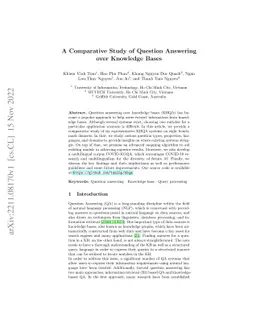 A Comparative Study of Question Answering over Knowledge Bases
