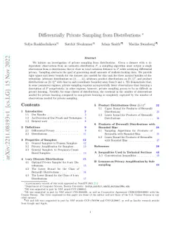 Differentially Private Sampling from Distributions