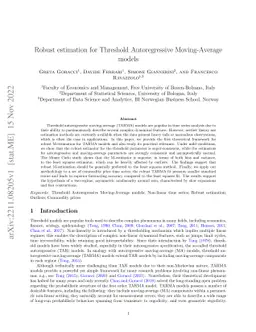 Robust estimation for Threshold Autoregressive Moving-Average models