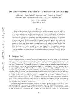 On counterfactual inference with unobserved confounding