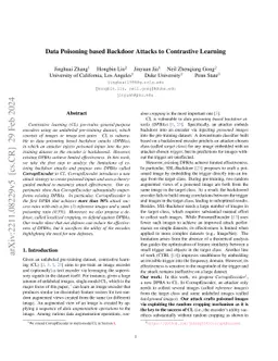 CorruptEncoder: Data Poisoning based Backdoor Attacks to Contrastive
  Learning