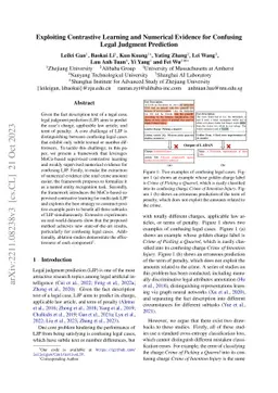 Exploiting Contrastive Learning and Numerical Evidence for Confusing
  Legal Judgment Prediction
