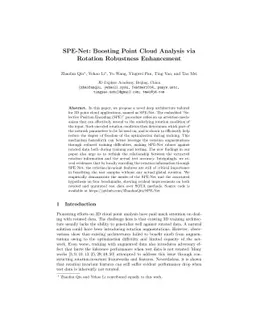SPE-Net: Boosting Point Cloud Analysis via Rotation Robustness
  Enhancement