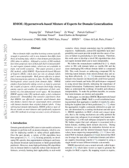 HMOE: Hypernetwork-based Mixture of Experts for Domain Generalization