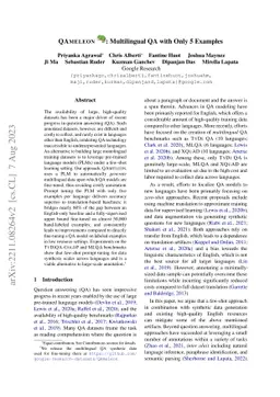 QAmeleon: Multilingual QA with Only 5 Examples