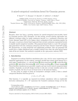 A mixed-categorical correlation kernel for Gaussian process