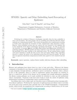 SPADE4: Sparsity and Delay Embedding based Forecasting of Epidemics