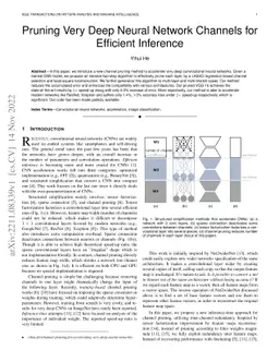 Pruning Very Deep Neural Network Channels for Efficient Inference