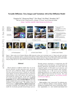 Versatile Diffusion: Text, Images and Variations All in One Diffusion
  Model