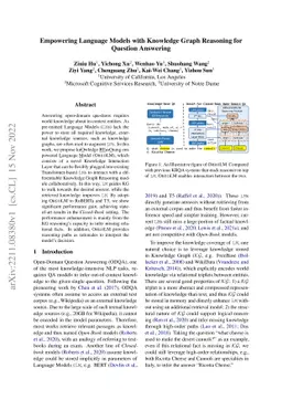 Empowering Language Models with Knowledge Graph Reasoning for Question
  Answering