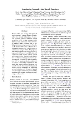 Introducing Semantics into Speech Encoders