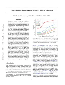 Large Language Models Struggle to Learn Long-Tail Knowledge