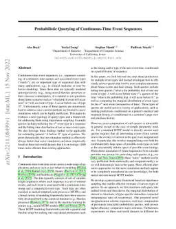Probabilistic Querying of Continuous-Time Event Sequences