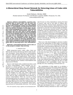 A Hierarchical Deep Neural Network for Detecting Lines of Codes with
  Vulnerabilities