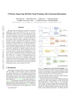 CXTrack: Improving 3D Point Cloud Tracking with Contextual Information