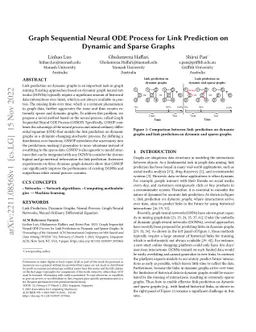 Graph Sequential Neural ODE Process for Link Prediction on Dynamic and
  Sparse Graphs
