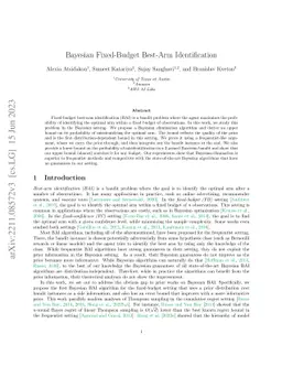 Bayesian Fixed-Budget Best-Arm Identification