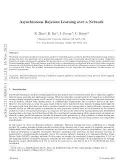 Asynchronous Bayesian Learning over a Network