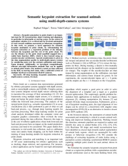 Semantic keypoint extraction for scanned animals using
  multi-depth-camera systems
