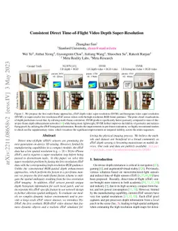Consistent Direct Time-of-Flight Video Depth Super-Resolution
