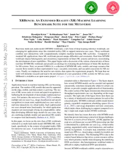 XRBench: An Extended Reality (XR) Machine Learning Benchmark Suite for
  the Metaverse
