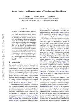 Neural Unsupervised Reconstruction of Protolanguage Word Forms