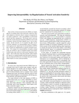Improving Interpretability via Regularization of Neural Activation
  Sensitivity