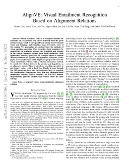 AlignVE: Visual Entailment Recognition Based on Alignment Relations
