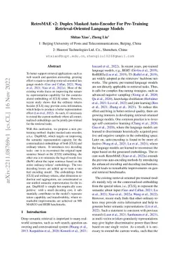 RetroMAE v2: Duplex Masked Auto-Encoder For Pre-Training
  Retrieval-Oriented Language Models