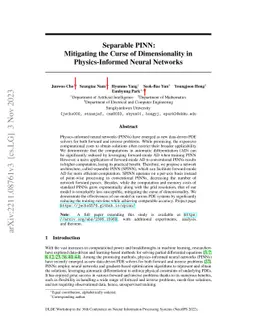 Separable PINN: Mitigating the Curse of Dimensionality in
  Physics-Informed Neural Networks