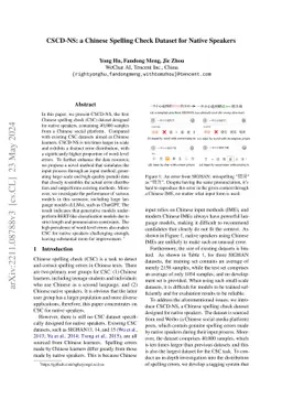 CSCD-NS: a Chinese Spelling Check Dataset for Native Speakers