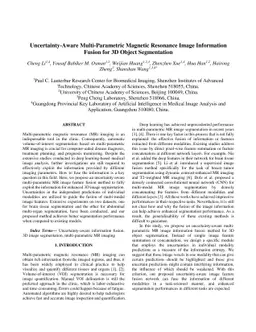 Uncertainty-Aware Multi-Parametric Magnetic Resonance Image Information
  Fusion for 3D Object Segmentation