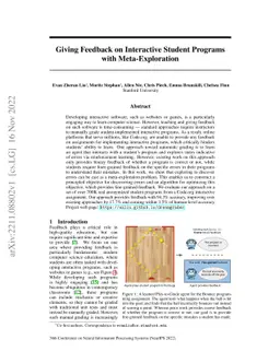 Giving Feedback on Interactive Student Programs with Meta-Exploration