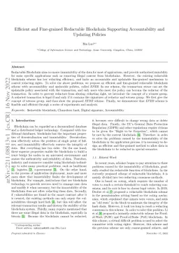 Efficient and Fine-grained Redactable Blockchain Supporting
  Accountability and Updating Policies