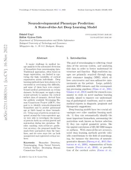 Neurodevelopmental Phenotype Prediction: A State-of-the-Art Deep
  Learning Model