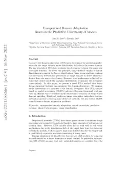 Unsupervised Domain Adaptation Based on the Predictive Uncertainty of
  Models