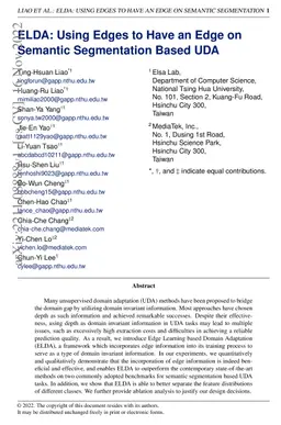 ELDA: Using Edges to Have an Edge on Semantic Segmentation Based UDA