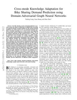 Cross-Mode Knowledge Adaptation for Bike Sharing Demand Prediction using
  Domain-Adversarial Graph Neural Networks
