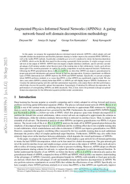Augmented Physics-Informed Neural Networks (APINNs): A gating
  network-based soft domain decomposition methodology