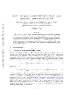 Explicit convergence bounds for Metropolis Markov chains: isoperimetry,
  spectral gaps and profiles