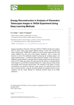 Energy Reconstruction in Analysis of Cherenkov Telescopes Images in
  TAIGA Experiment Using Deep Learning Methods