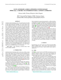 Is my automatic audio captioning system so bad? spider-max: a metric to
  consider several caption candidates