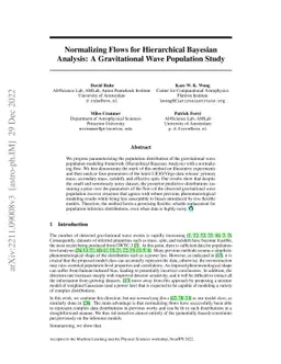 Normalizing Flows for Hierarchical Bayesian Analysis: A Gravitational
  Wave Population Study