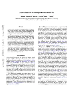 Multi-Timescale Modeling of Human Behavior