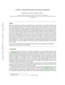 LLEDA -- Lifelong Self-Supervised Domain Adaptation